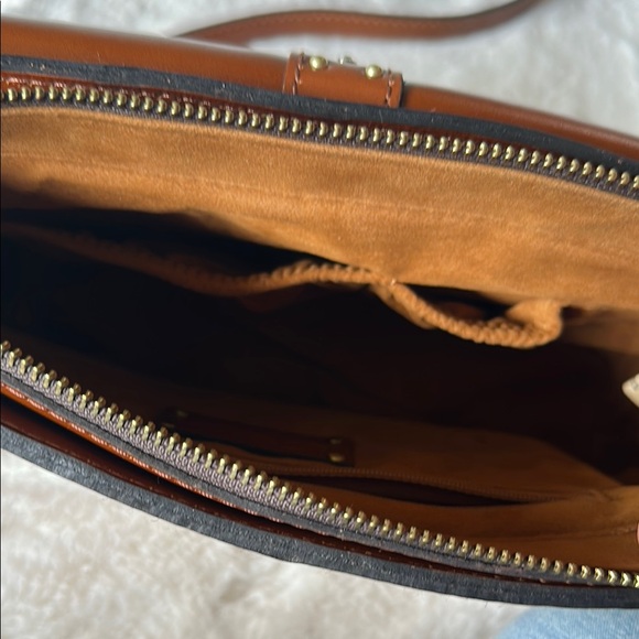 New Patricia Nash Lux Ranch Maisie Crossbody w/Rhinestones and Denim - Picture 9 of 10